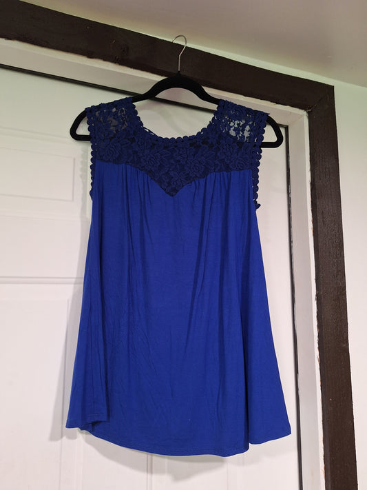 Royal Blue Lace Tunic