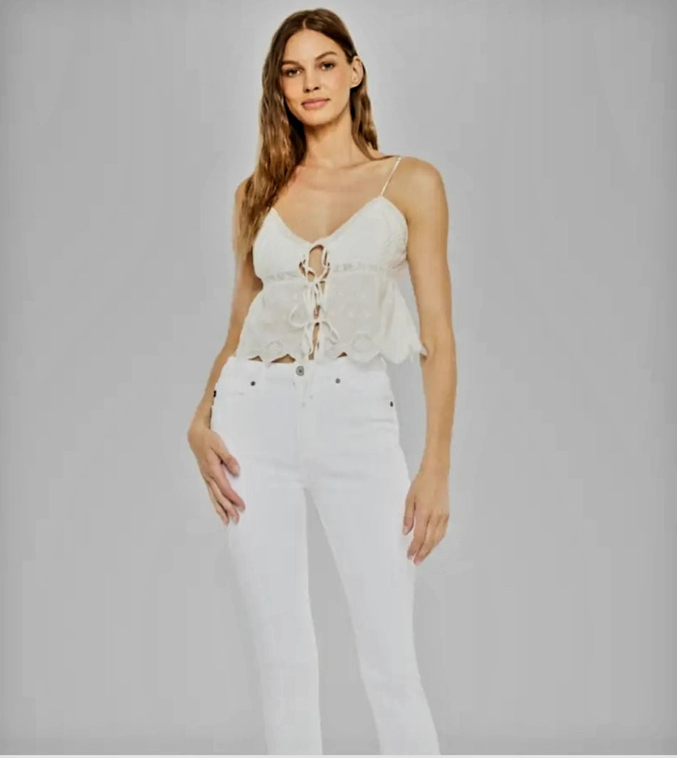 Kan Can White Denim Jeans