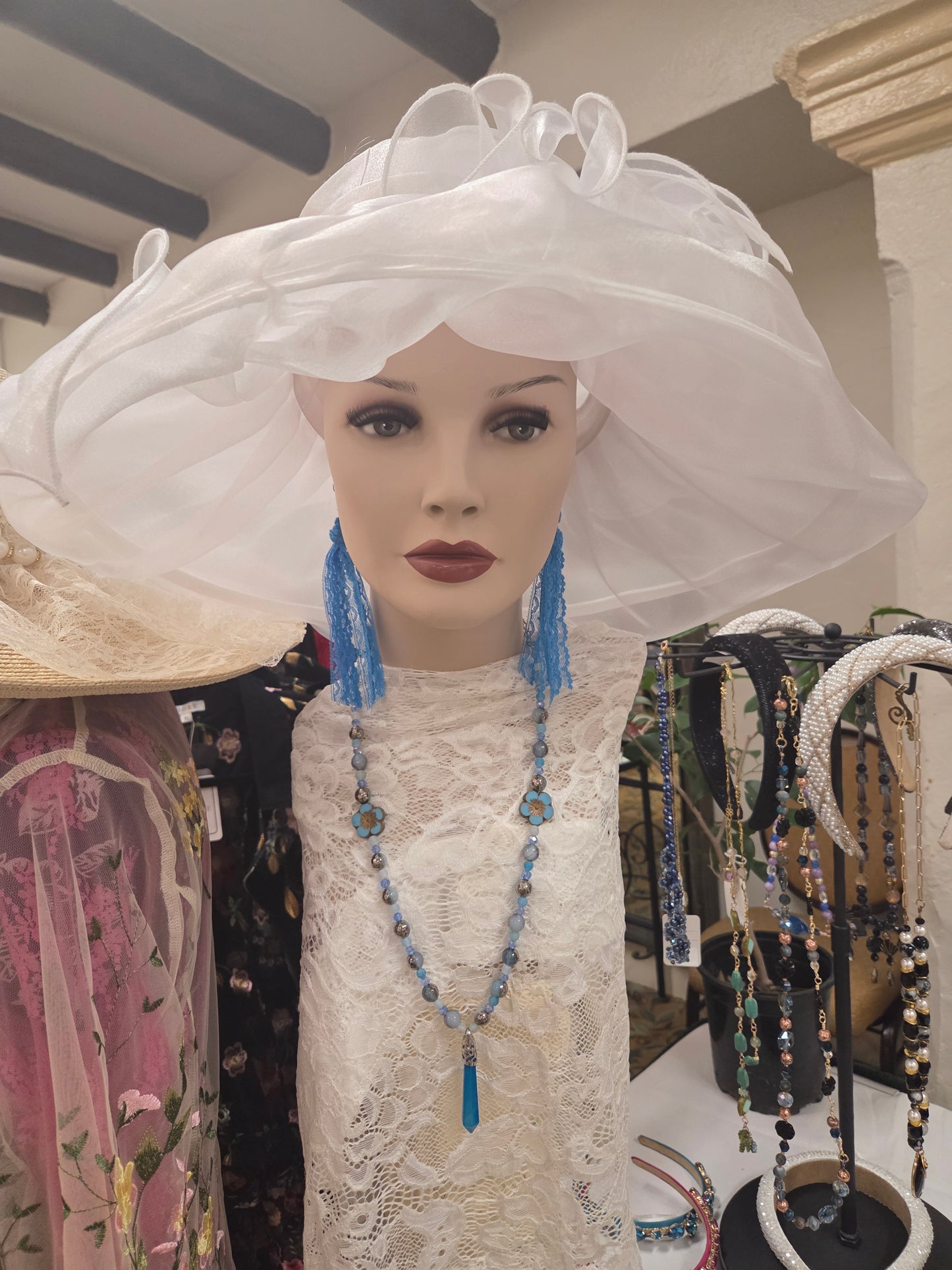 White Organza Hat