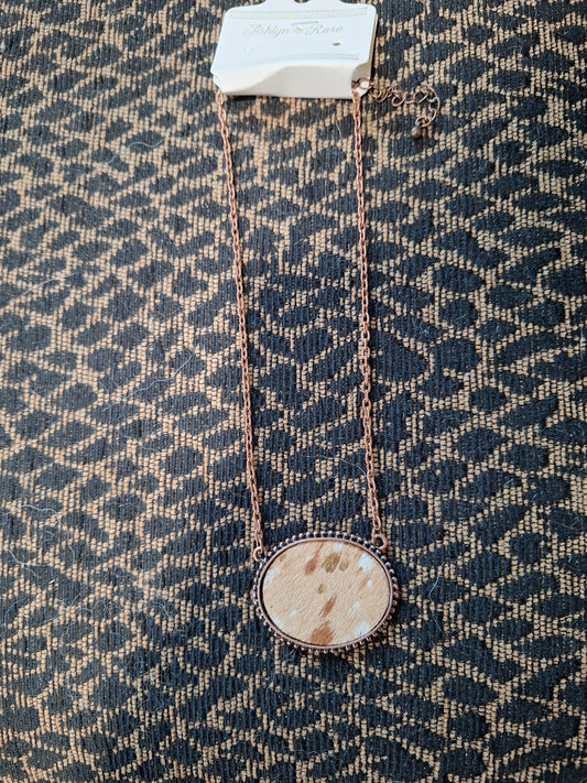 Cow Hide Necklace