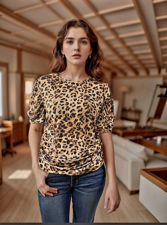 #170 Leo Puff Sleeve Top