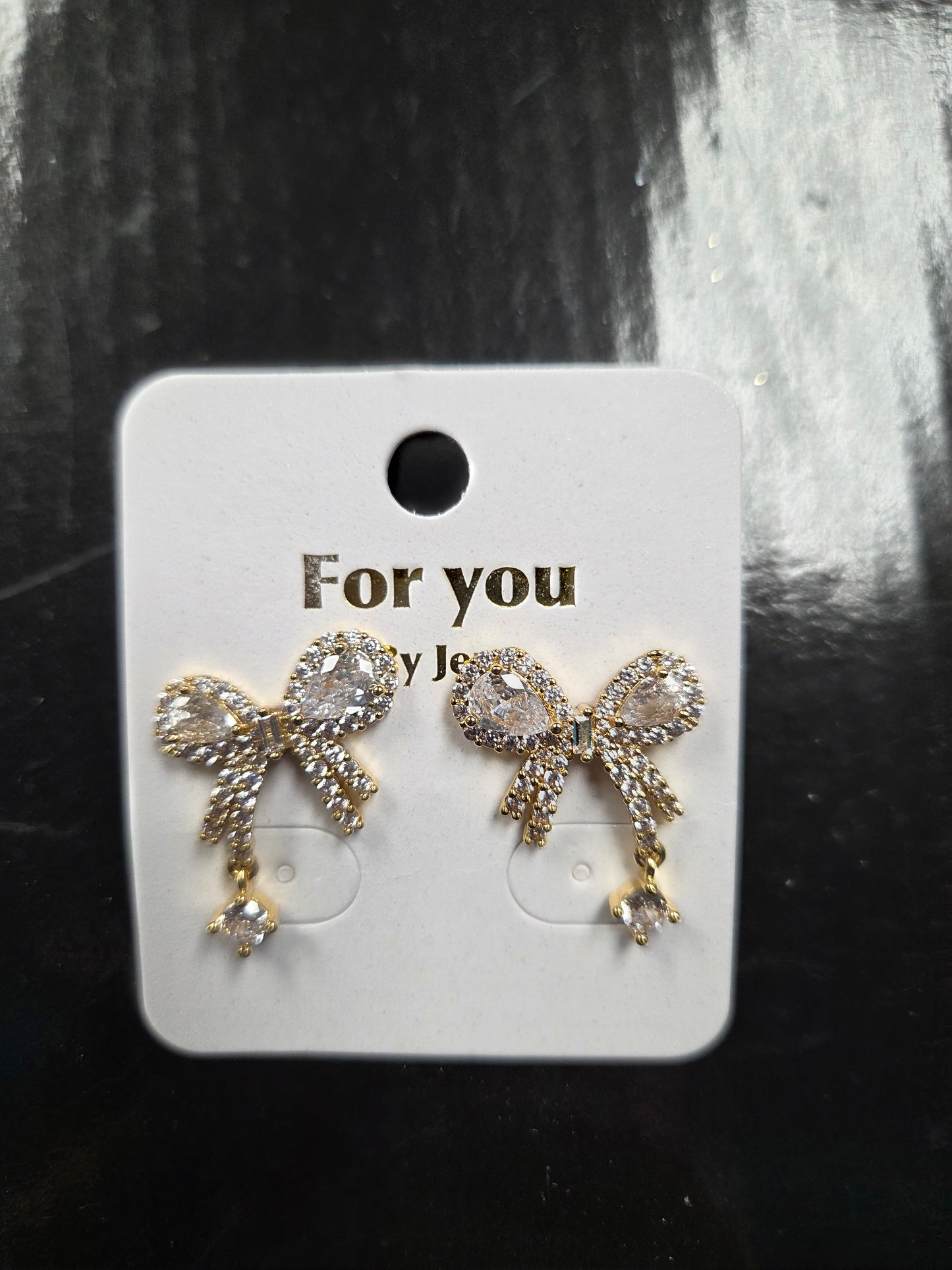 Crystal Bow Earrings