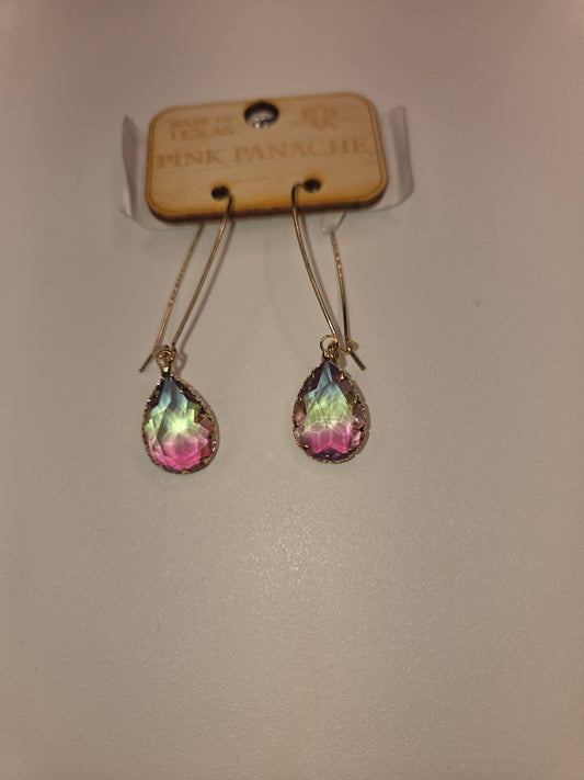 Ombre Teardrop Blue/Pink Earrings