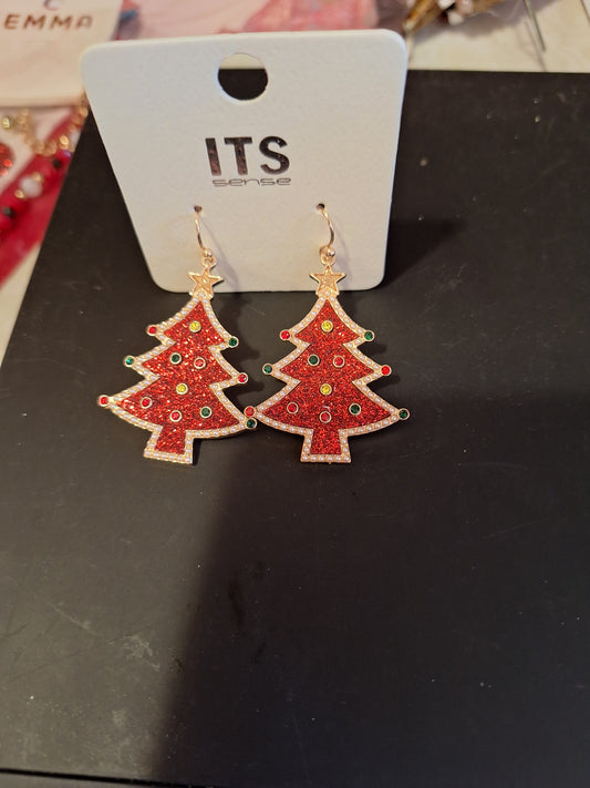 Red Bling Christmas Trees