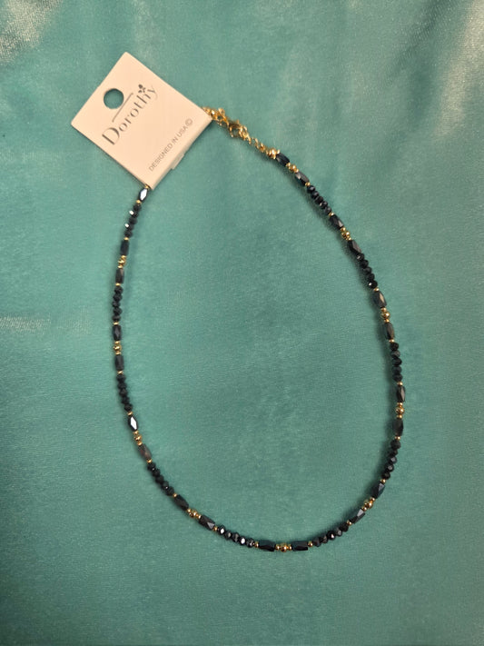 Smoky Black Bead Chocker