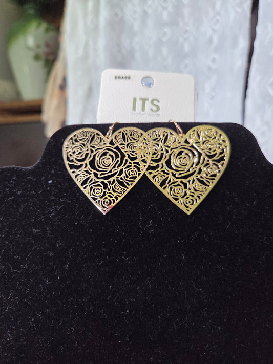 Filigree Heart Earrings
