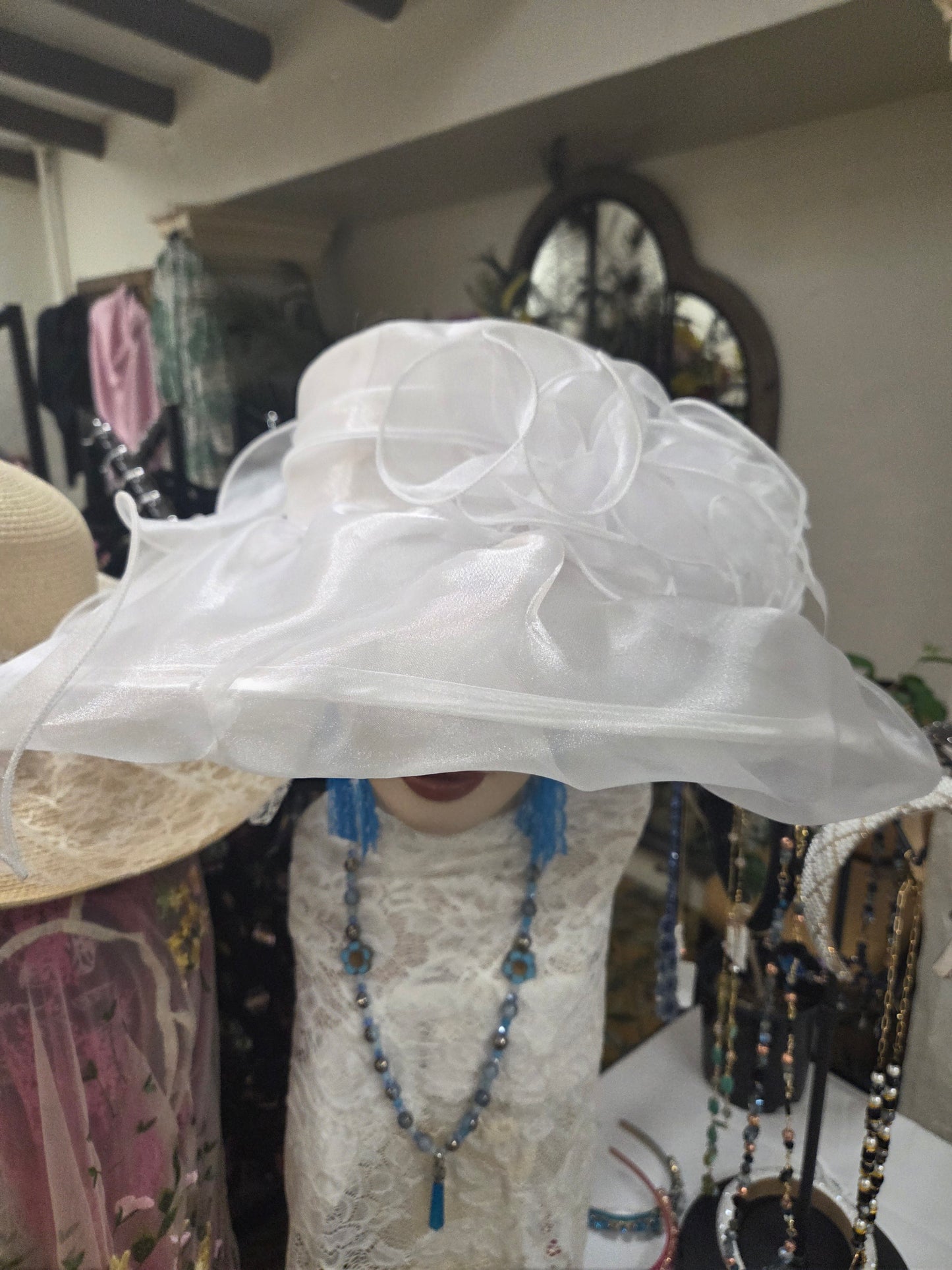 White Organza Hat
