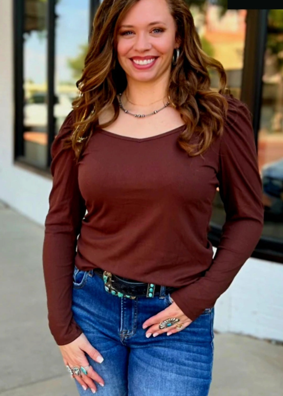 Something Classy Brown Top