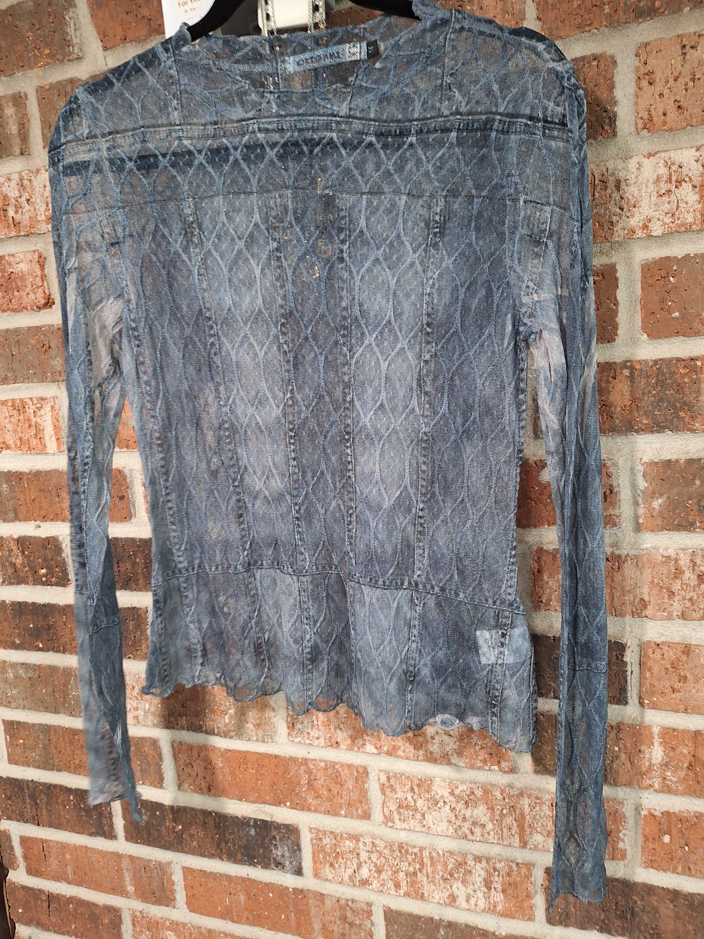 Denim Sheer Top