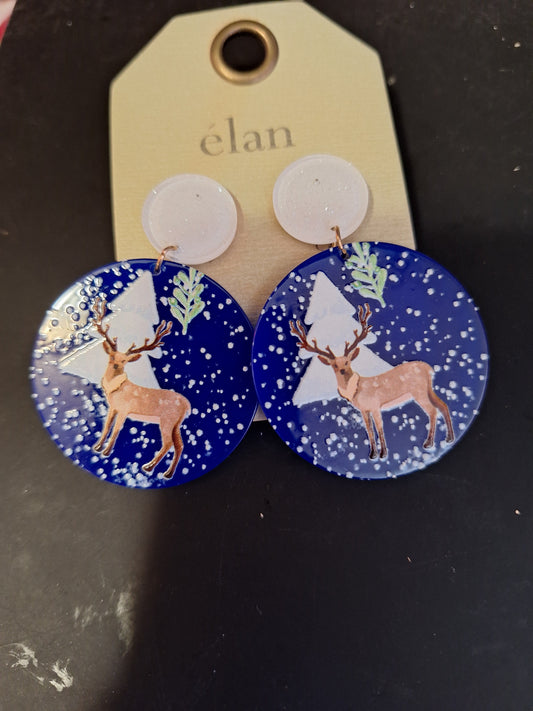 Blue Christmas Deer