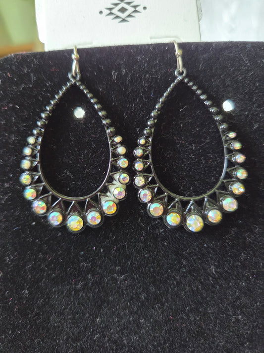 Teardrop Stone Dangle Earrings