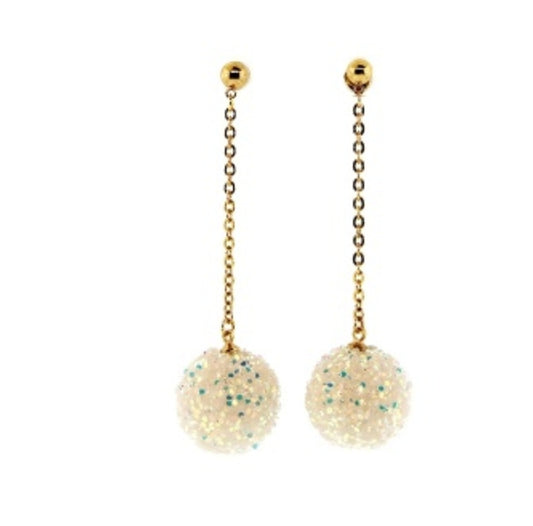 Sequin Ball Drop Earrings