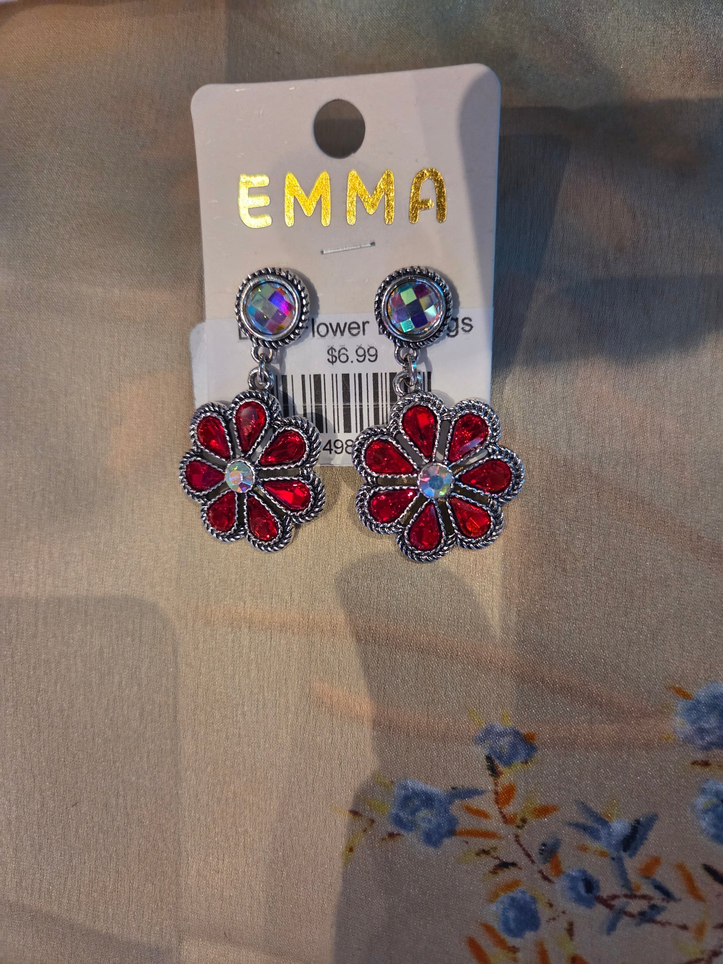 Bling Flower Earrings