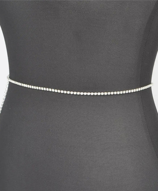 Rhinestone Plus Size Chain Belt