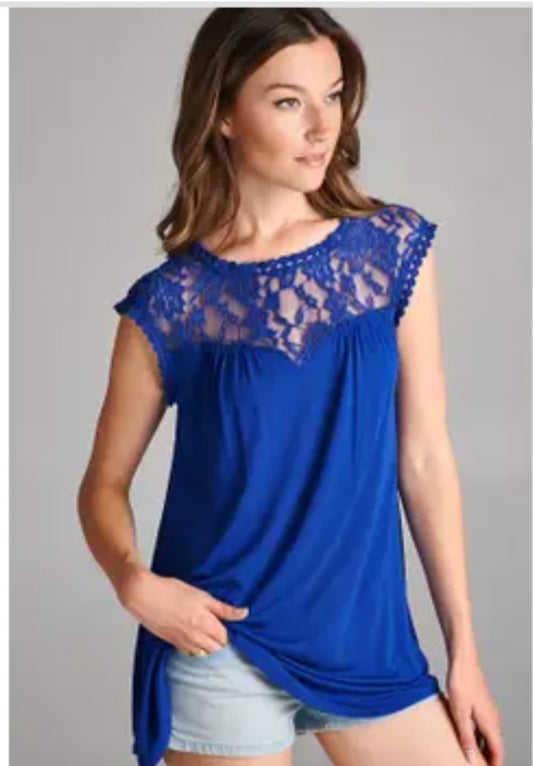 Royal Blue Lace Tunic