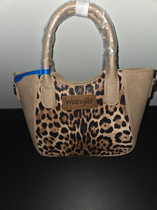 Wrangler Leo Print Crossbody Tan