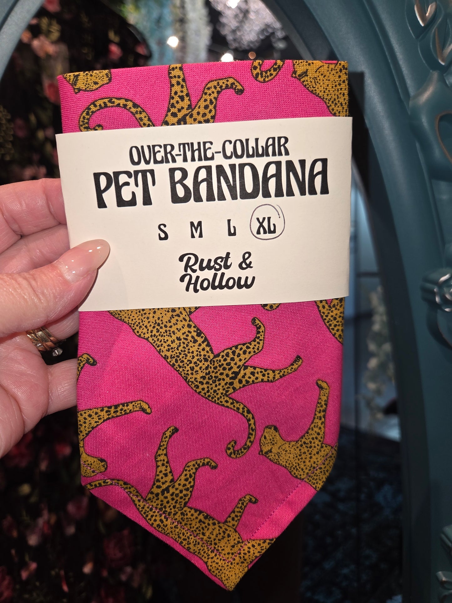Cheetah Dog Hankerchief Medium
