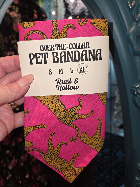 Cheetah Dog Hankerchief Large