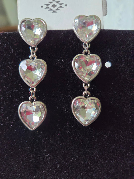 Triple Hearts Earrings