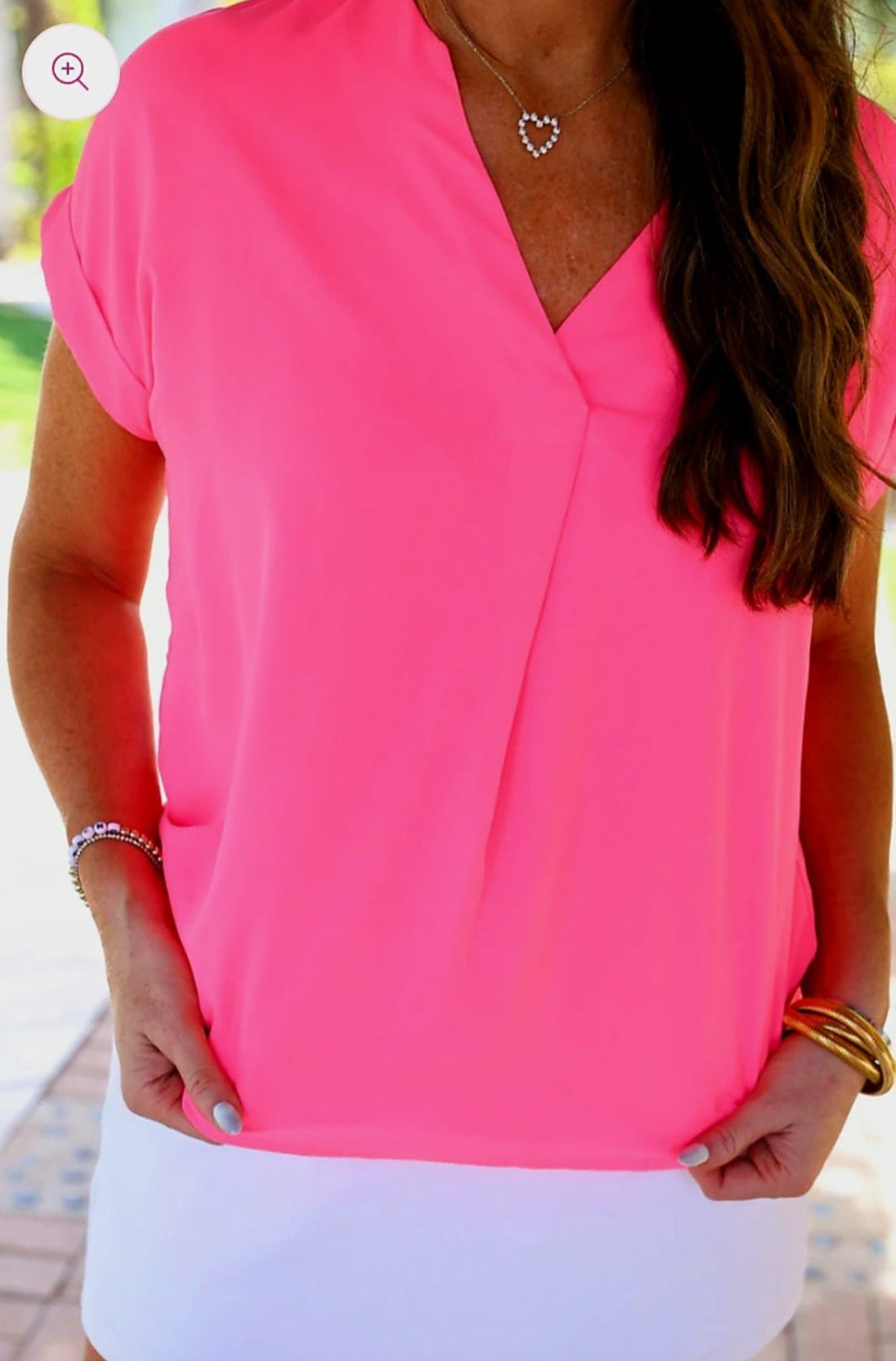 Neon Pink Whitney Top