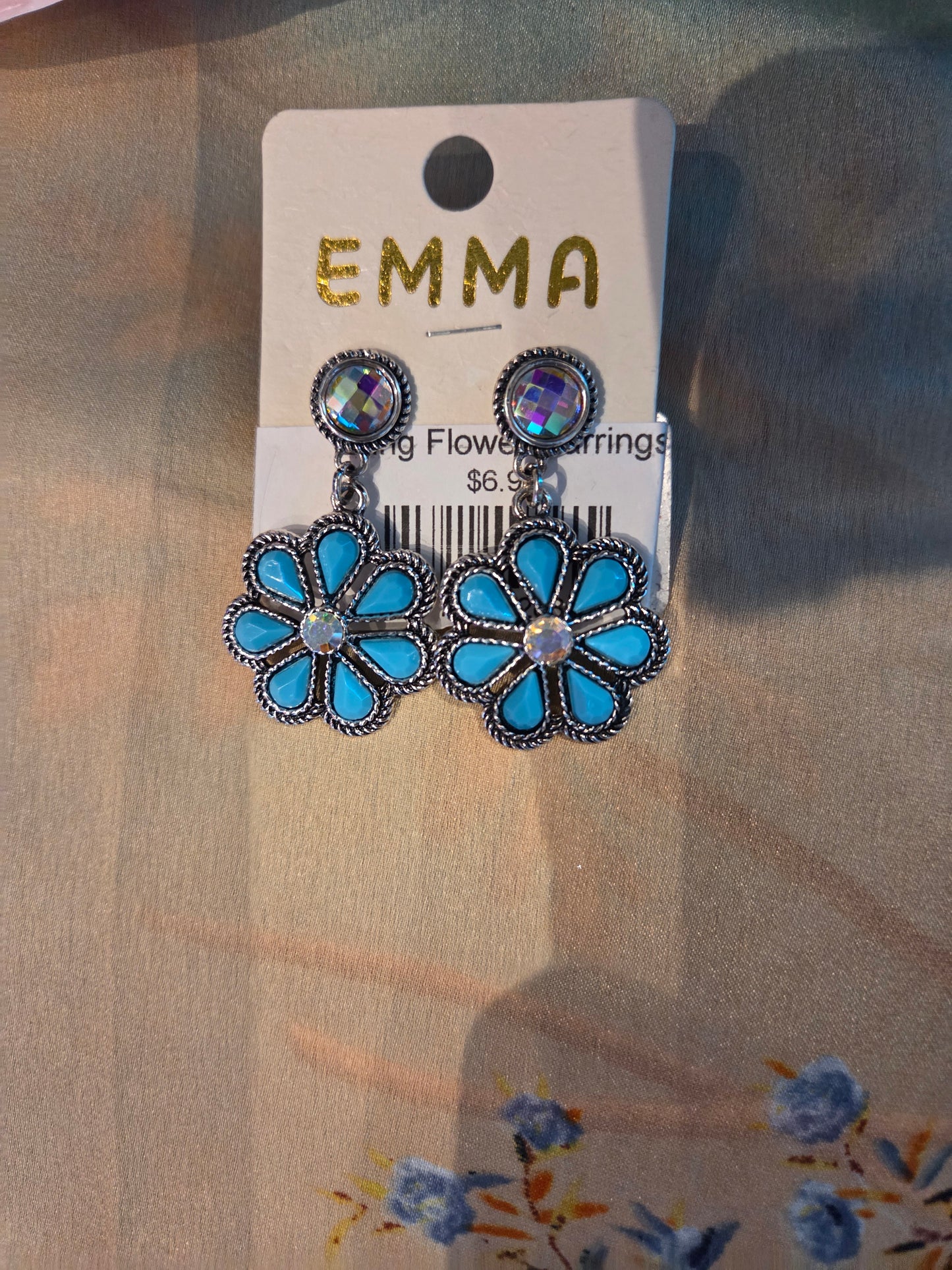 Bling Flower Earrings