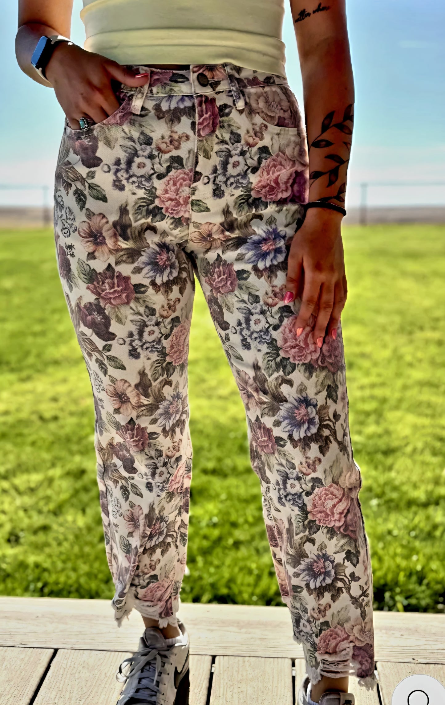 Vintage Floral Jeans