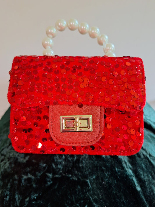 Red Sequin Purse